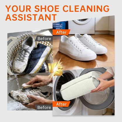1PCS Blue Shoe Washing Machine Bags for All Shoe Types | Deep Cleaning,Reusable and Durable,Safeguarding Shoes from Scuffs and Deformation,Tear-Resistant Chenille Fabric