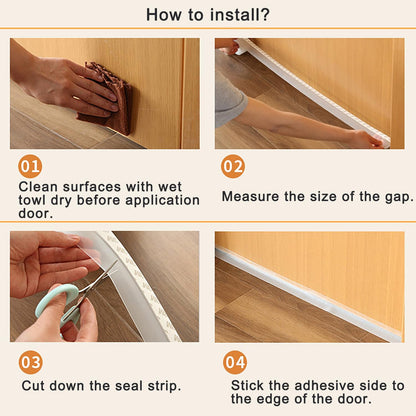 Silicone Clear Weather Stripping Door Seal, Silicone Seal Strip, Sliding Door Seal Weather Stripping, Door Draft Stopper for Side of Door, Self-Adhesive Insulation Tape for Gaps (25mm;26Ft)