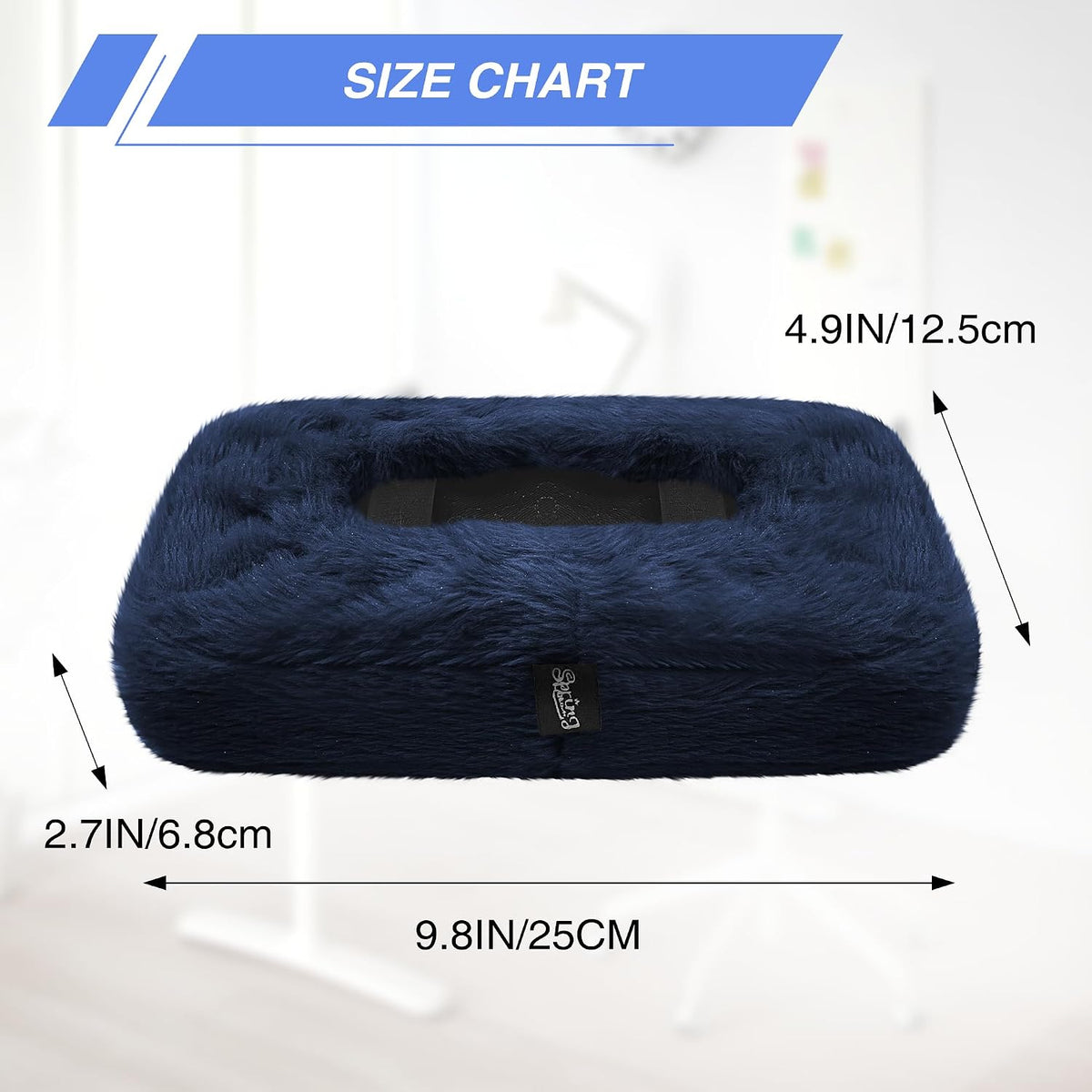SPRING SEAON Desk & Office Chair Arm Pads Covers Fuzzy Memory Foam Pads