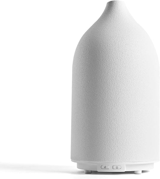 Aroma Diffuser,500ML Ceramic Ultrasonic with 7-Color LED Light，Essential Oil Diffuser for Home ，Quiet Cool Mist Diffuser for Bedroom, Office