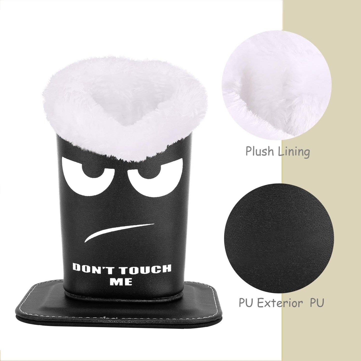 MoKo Eyeglasses Holder, Modern Velvet Plush Lined PU Leather Household Magnetic Holder Protective