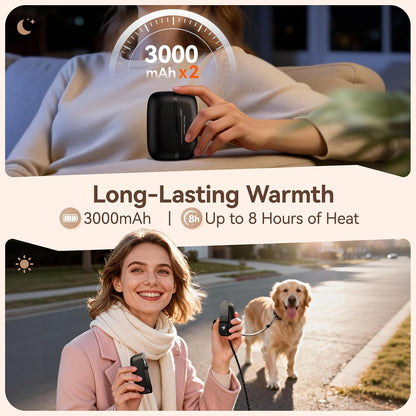 DIGIX Hand Warmers Rechargeable 2 Pack, 6000mAh Electric Hand Warmers with 5 Temps & LED Display, Magnetic Portable HandWarmers for Camping Hunting with AI Smart Chips, Gifts for Men Women