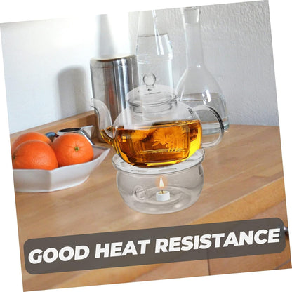 Zerodeko Transparent Teapot Heating Base Insulation Stove for Kung Fu Tea Glass Teapot Warmer Compact Design for Home Decor Daily Use Tea Accessory