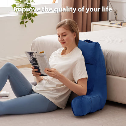 IPYNBAP Back Pillow for Bed Sitting up, Reading Pillow, 18 Inch, Grey