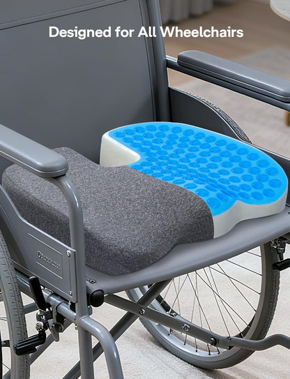 Medisana GC 150G Gel Seat Cushion for Tailbone Support, Grey 19×16×2.8"