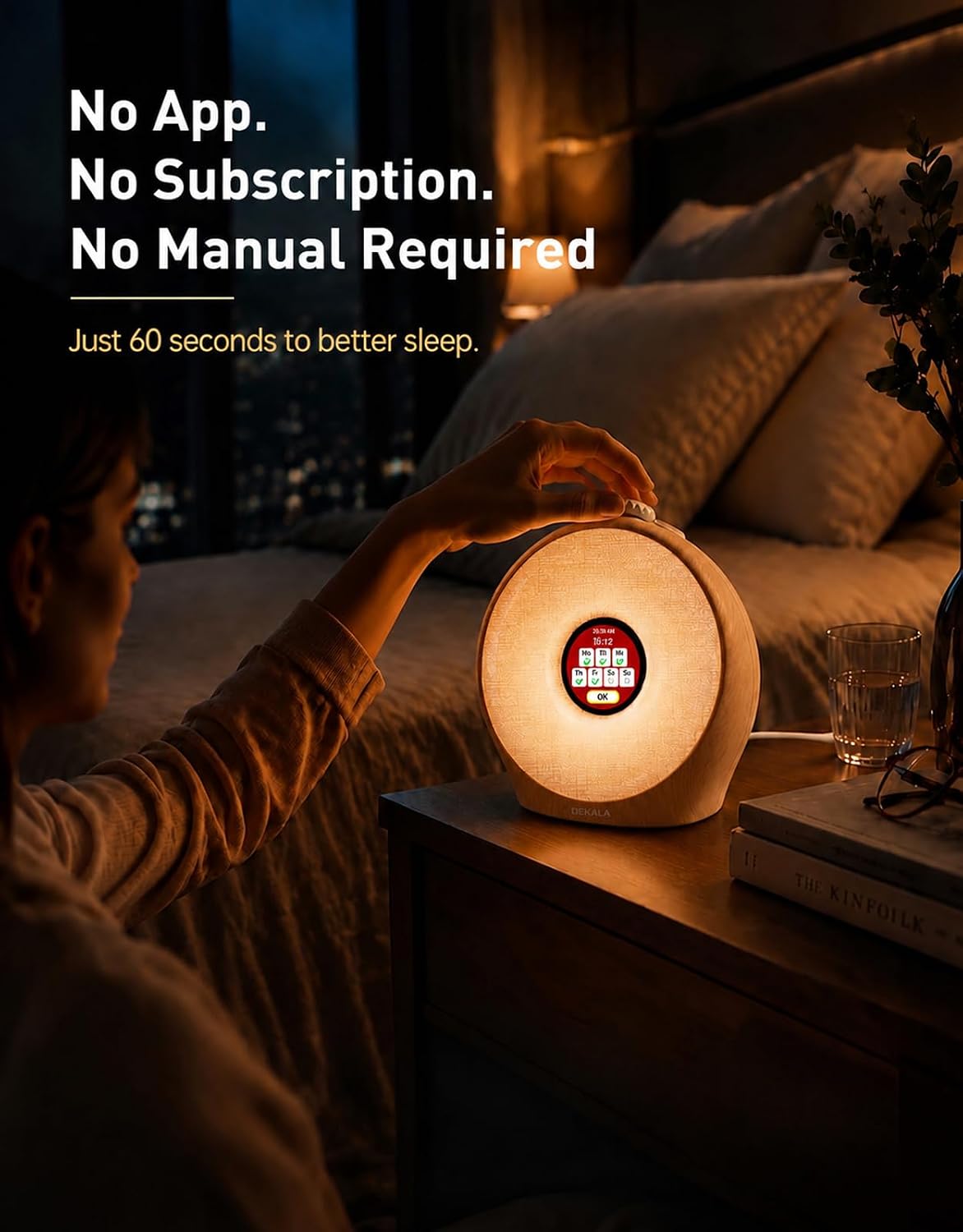Dekala Sunrise Alarm Clock with Pulse Wake, 7-Day Programmable 4 Loud Alarm