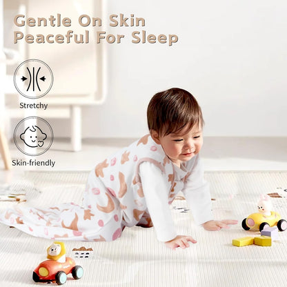 Baby Sleep Sack 0-6 Months, 100% Cotton Wearable Blanket, 0.5 Tog, 3 Pack
