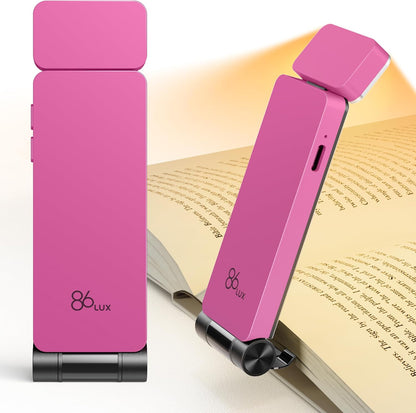 86lux Book Light, Rechargeable Reading Lights for Books in Bed