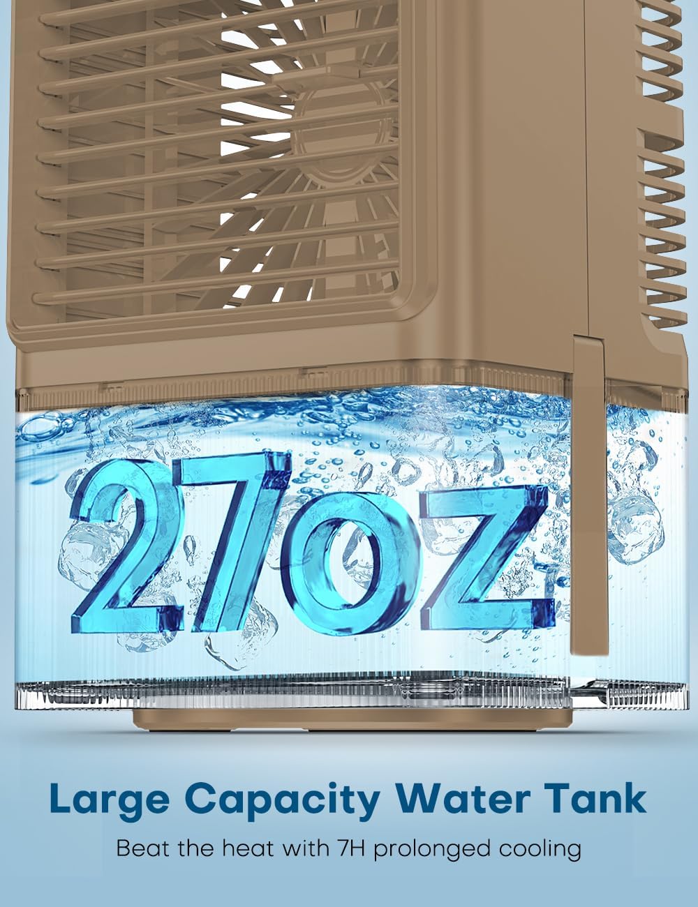 Windowless Air Conditioner w/4 Mode,3 Speed, Waterless Alert,2.4-Gal Tank for 24H Cooling, 12H Timer Swamp Cooler Air Conditioner, 20FT Remote,70° Auto Swing Evaporative Air Cooler for Bedroom