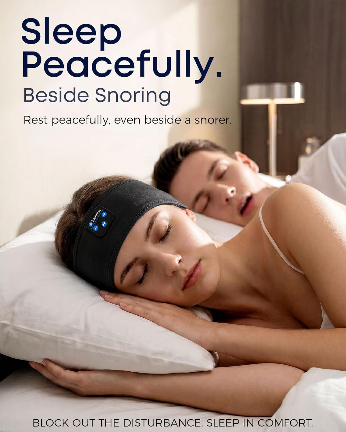 Sleep Headphones Headband, Bluetooth 5.4 Sleeping Headphones for Side Sleepers, Wireless Headband Headphones with Ultra-Thin Stereo Speakers for Sports, Workout, Travel, Meditation