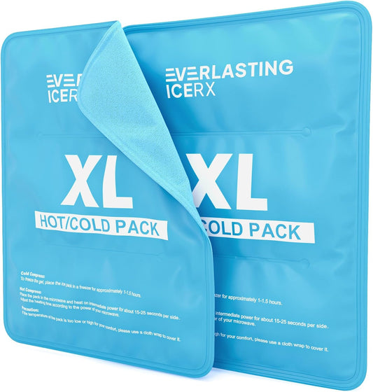 Reusable Ice Packs for Injuries, Soft Large Ice Pack XL, 2 Pack 11x14.5 in
