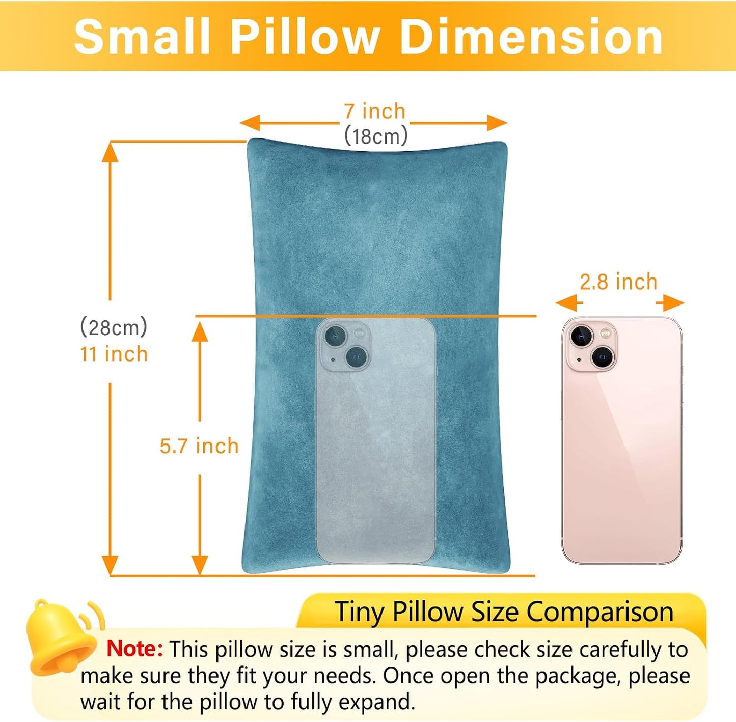 1 MIDDLE ONE 2 Pack Small Pillow, Memory Foam Mini Pillow 11 X 7 Inches for Travel, Sleeping, Nap and Neck, Knee, Lumbar Support, Tiny Cushion for Pet, Dogs (Grey)