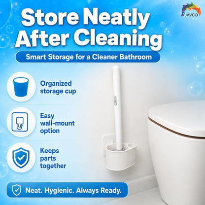 Pumice Stone for Toilet Bowl Cleaning, 8-in-1 Toilet Cleaning Kit with 6 Replaceable Fish Heads, 17" Extra Long Handle, Wall Mount Holder, Removes Hard Water Stains, Mineral Deposits & Rust Rings
