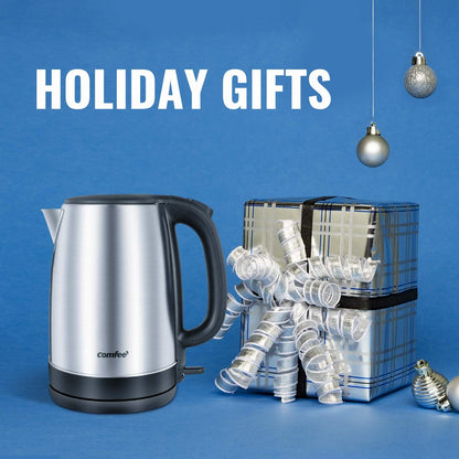 COMFEE Electric Kettle, 1.7L, Auto Shut-Off, 1500W, Black, stainless steel