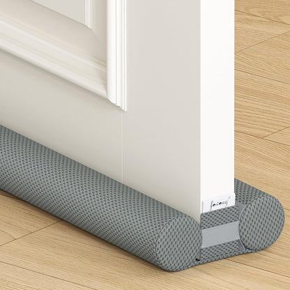 fowong Door Draft Stopper, 36" Adjustable Under Door Noise Stopper, Grey | Durable Door Draft Blocker Helps to Seal Door Gaps, Reduce Drafts, Noise, Dust & Light, Fit Doors 30"–36", Easy to Install