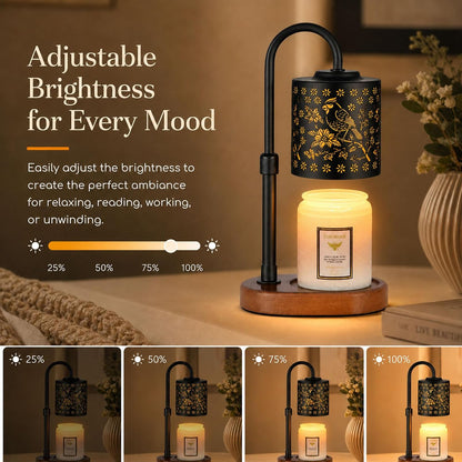 Dimmable Candle Warmer Lamp with Timer Adjustable Height for Scented Jar Candles Electric Candle Wax Melt Warmer for Home Decor Christmas Birthday Gifts for Women Mom(Hummingbird)