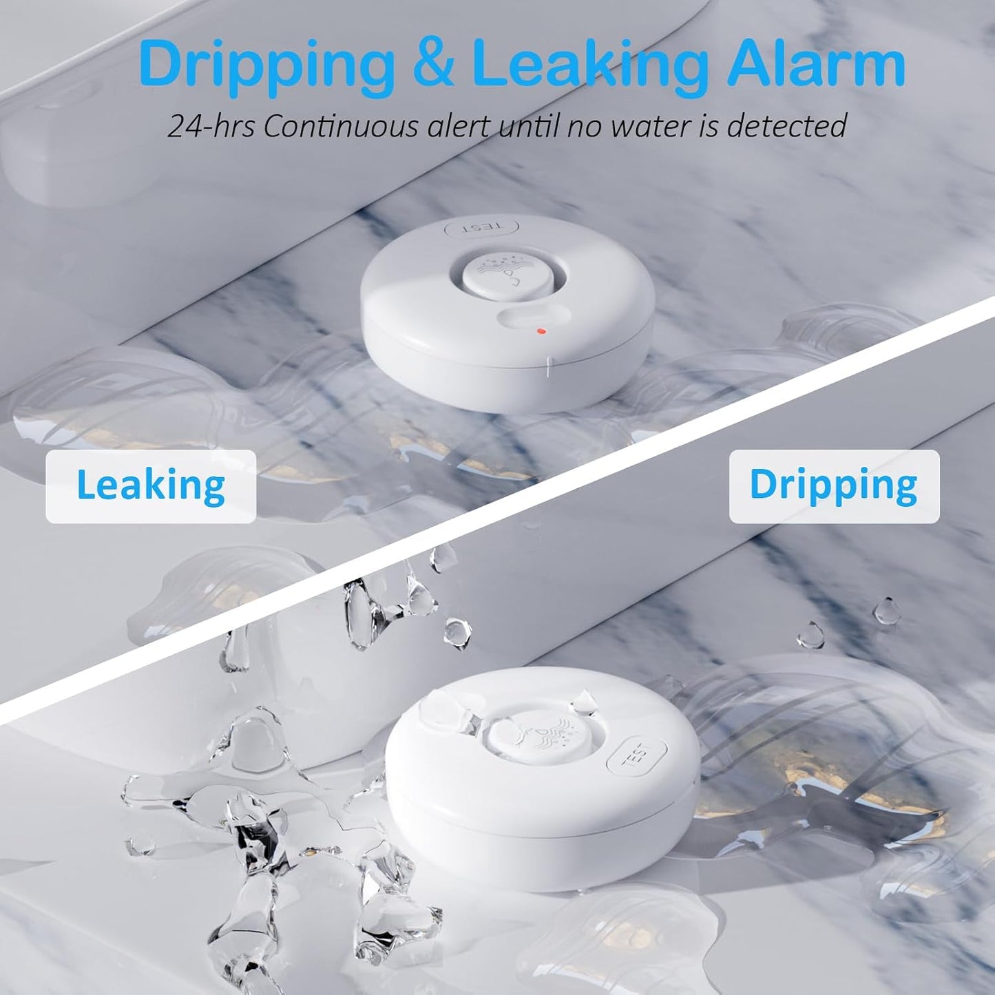 Smart Water Leak Detector for Home 3 Pack, Driping Leakage Flood Detectors | 120dB Loud, IP66, APP Push, Wireless Water Leak Alarm , 3 Water Sensors & 1 WiFi Gateway for Kitchen, Sink, Laundry