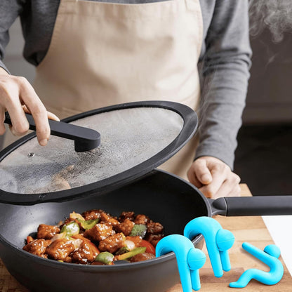 Pot Lid Lifter Fun and Useful Kitchen Gadgets Little Guy Pot Lid Holder Overflow Stopper Little Guy Pot Watcher (Green)