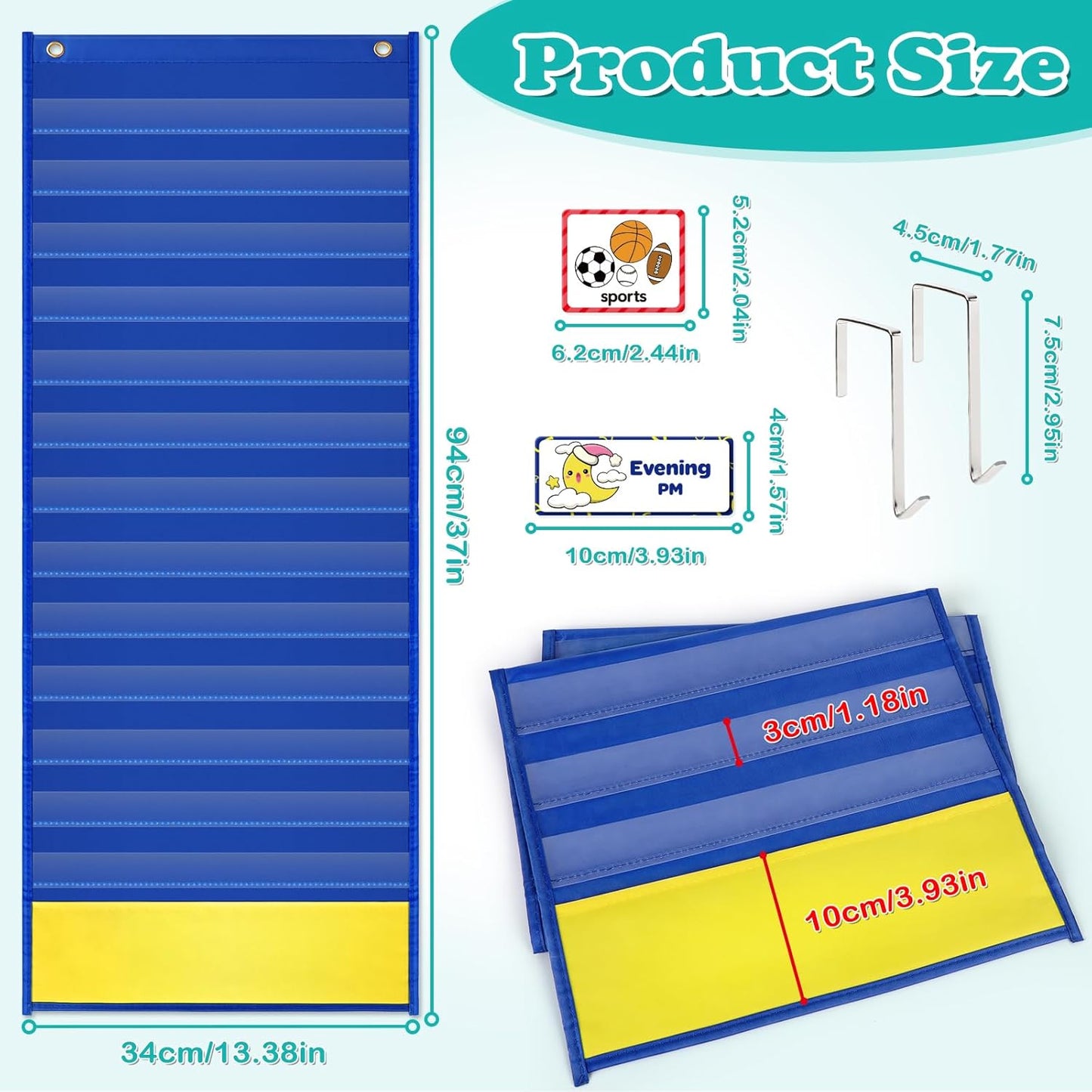 Torlam Visual Schedule for Kid Chore Chart Pocket Charts, Toddler Morning Bedtime Routine Chart Responsibility Daily Schedule Board, Autism Learning Materials PECS ASD ADHD Tools for Home, 105 Cards