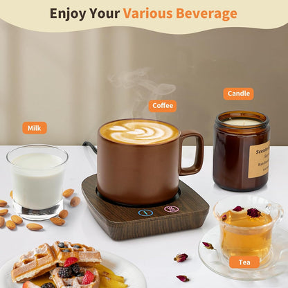 VOBAGA Coffee Mug Warmer, 4 Hours Auto Shut Off Cup Warmer for Office Home Desk with 3 Temperature Settings, Electric Beverage Warmer for Cocoa,Tea, Milk, Soup, for Coffee Gifts, Sky Blue (No Cup)