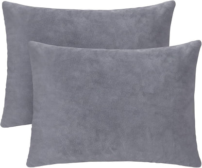 1 MIDDLE ONE 2 Pack Small Pillow, Memory Foam Mini Pillow 11 X 7 Inches for Travel, Sleeping, Nap and Neck, Knee, Lumbar Support, Tiny Cushion for Pet, Dogs (Grey)