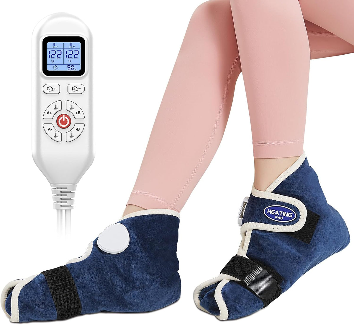 Foot and Ankle Heating Pad for Plantar Fasciitis, Electric Feet Warmers