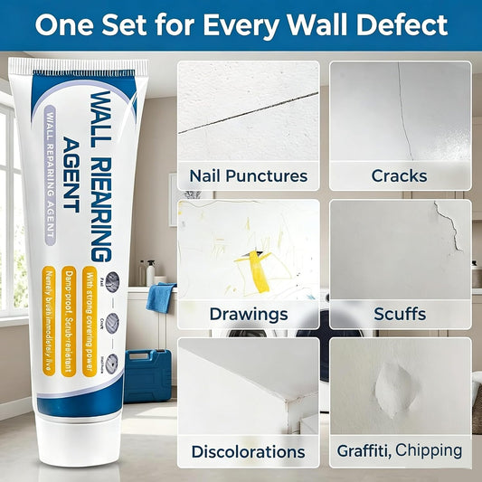 Wall Repair Paste, 2 Pack Wall Mending Agent for Holes & Cracks - Wall Repair Paste for Nail Holes for Nail Holes, Dents & Small Damage