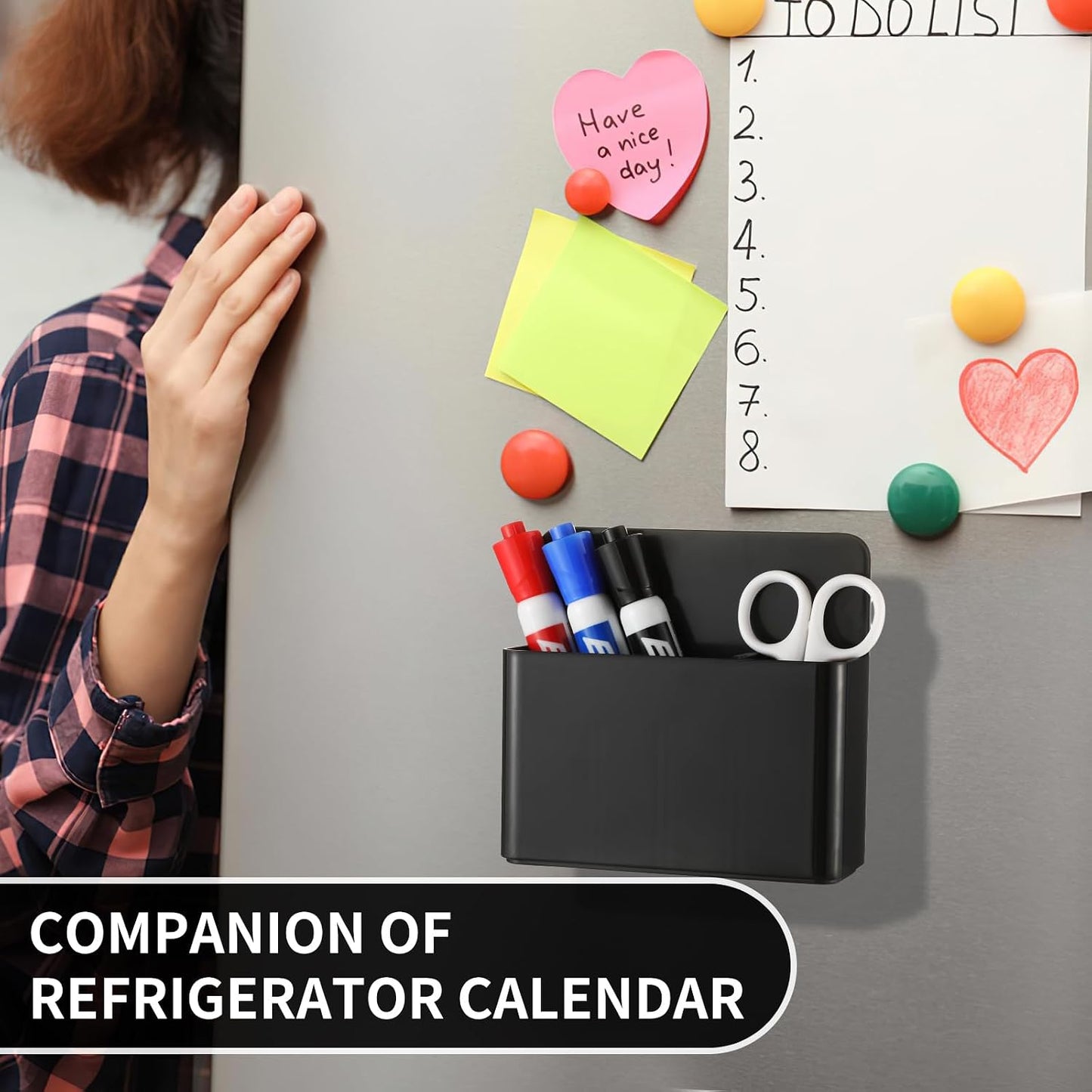 Camelmother 2Pcs Magnetic Dry Erase Marker Holder For Whiteboard Fridge | 2Slots Locker Accessories Teacher Classroom Must Haves Fridge magnets