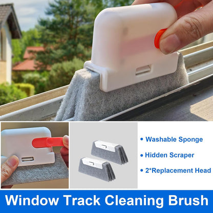 Window Track Cleaning Tools,Window Sill Cleaner Tool Kit,10 Pcs | Sliding Door Track Cleaner,Groove Crevice Seal Cleaning Brush for Tile Lines/Shutter/Car Vents/Air Conditioner/Keyboard