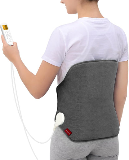 Comfytemp Heating Pad for Back & Period Abdomen, FSA Eligible HSA, XL, Grey