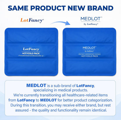 LotFancy Gel Ice Packs, 2pc Reusable Hot Cold Pack for Therapy, Heating Cooling Gel Pad, Pain Relief for Face, Head, TMJ, Wisdom Teeth, Oral Facial Surgery, Sport Injuries, Migraine, Muscle Joint