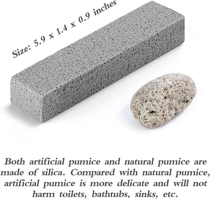 6 Pack Pumice Stone for Toilet Cleaning, Hard Water Rings & Stains | Bowl Stick,Powerfully Cleans Hard Water Rings, Calcium Buildup & Stains, Suitable for Cleaning Toilet, Bathtubs