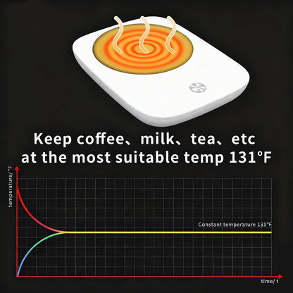 Misby Mug Warmer, Coffee Warmer for Desk Auto Shut Off Coffee Lovers Gift Ideas, Smart Coffee Cup Warmer with Gravity-Induction Coffee Mug Warmer for Desk Use Keep Beverages Coffee Warmer (White)