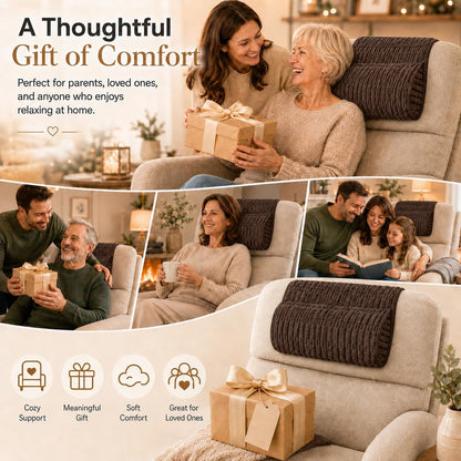 Memiss Recliner Pillow Soft Corduroy Neck Pillow for Recliner (Brown) | Corduroy cover, PP cotton fill, anti-slip dots, hook and loop fastener, removable washable cover, recliner sofa car chair