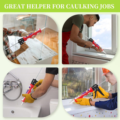 Caulk Tool Kit for Removal and Application Caulking Spatula Grout Stripper Tool Grout Remover Angle Carbide Scraper Caulking Tips Tool with Caulk Application Tool and Silicone Finishing Tools