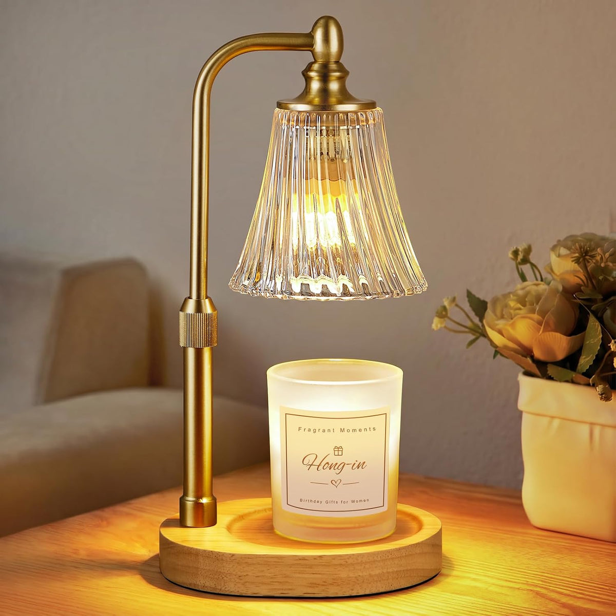Hong-in Candle Warmer Lamp with Timer,Birthday Gifts for Women Mom Sister
