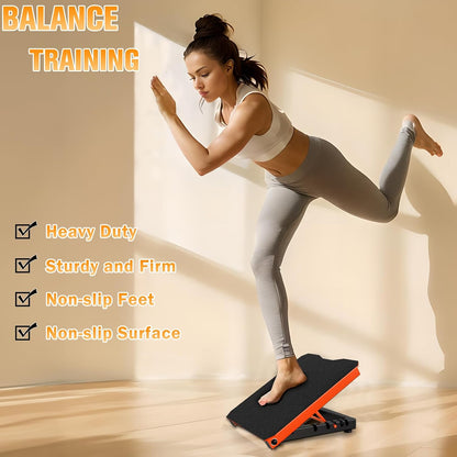 Metal Slant Board Calf Stretcher for Squat, Incline Balance Board