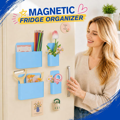 Magnetic Pen Holder, Magnetic Marker Holder, 4 Pack, White | Magnetic Cups for Dry Erase Markers, Pen Organizer for Whiteboard, Refrigerator, Locker, Cruise, Classroom, Office, School