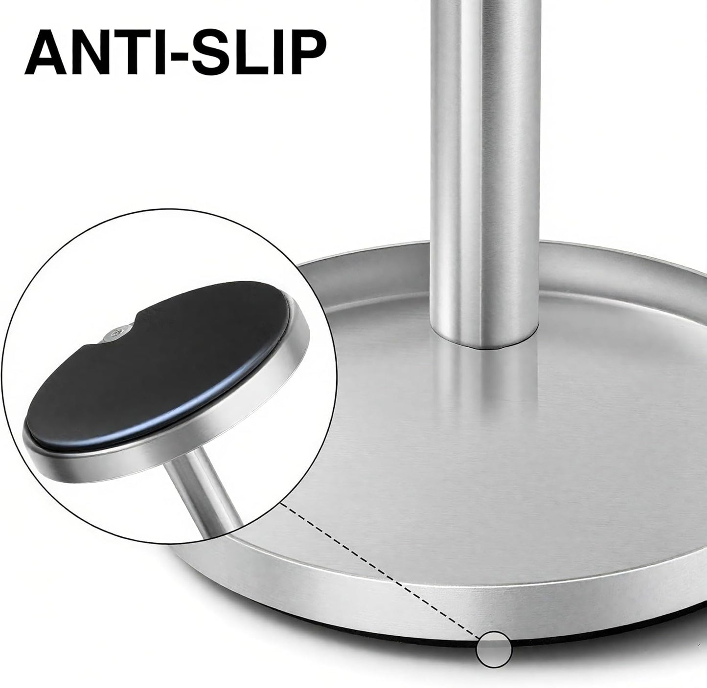 Metal Toothbrush Holder Stand for Bathroom: Stainless Steel Ventilated Organizer with Slots for Electric Toothbrushes, Toothpaste, Razors & Small Comb, Unique Footprint Base Design, Black