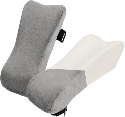 THARAHT 2pcs Ergonomic Blue Mesh Gel Memory Foam Armrest Support Pillow Anti Slip Adjustable Office Chair Games Home Wheelchairs