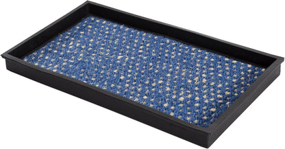 Anji Mountain Heavy Duty Waterproof Rubber Shoe Storage Mat Organizer/Boot Storage Tray Multi Use For Entryway with Coir, Tan Insert, Fits 2 Pair (24.5" Wide)