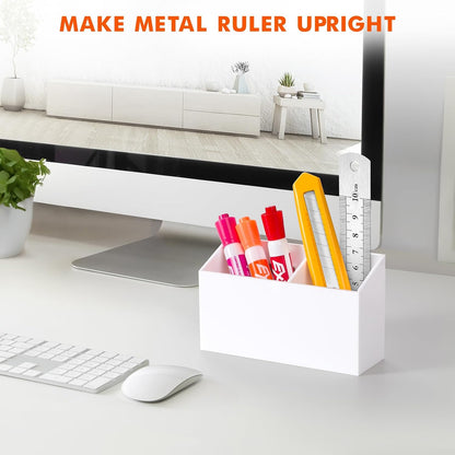 BEYGORM Magnetic Dry Erase Marker Holder for Whiteboard & Refrigerator | Non-slip Acrylic Pen Holder for Classroom, Fridge Magnet, Locker Organizer Accessories, Teacher & School Supplies(Black)