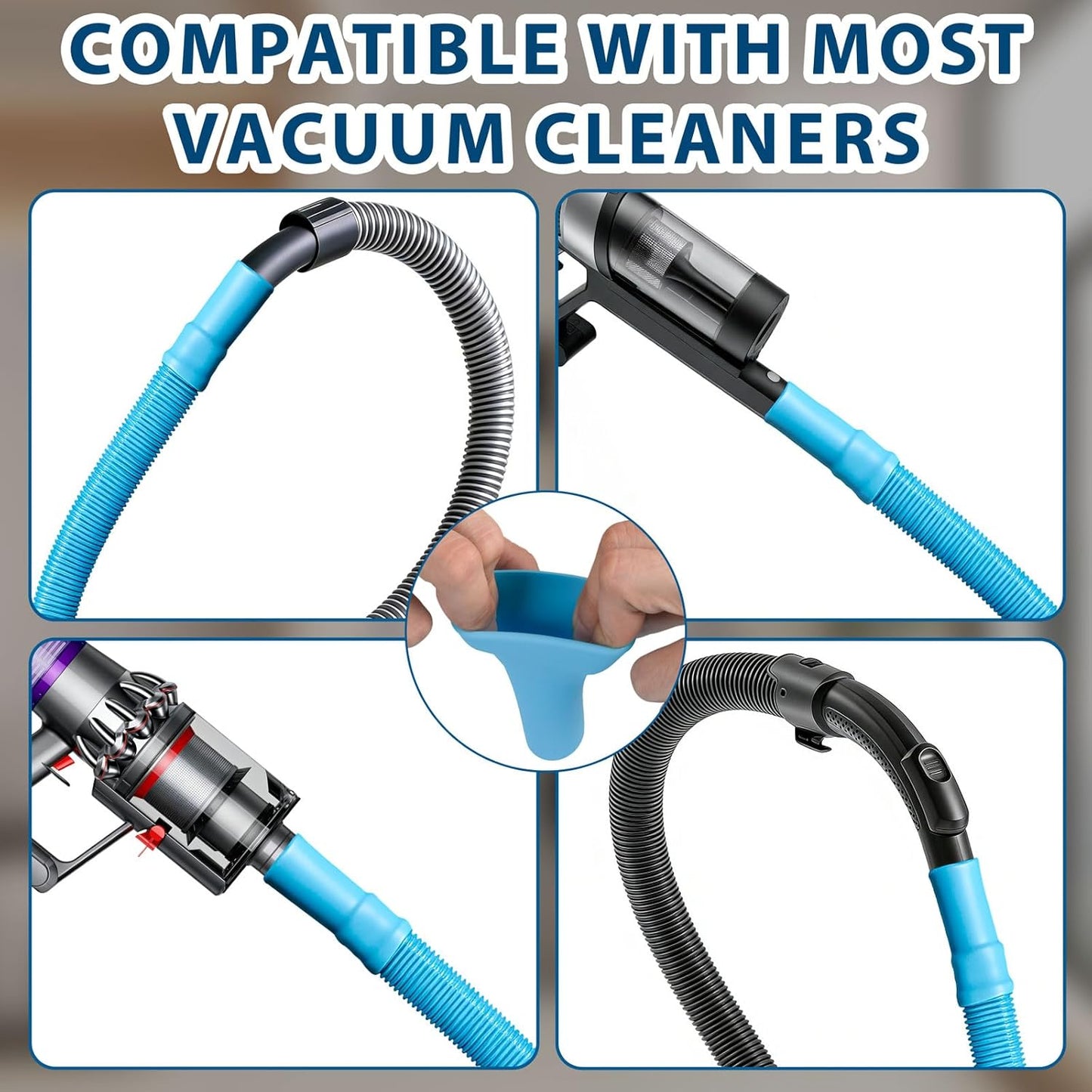 Universal Dryer Vent Cleaning Kit with Vacuum Hose Attachments - Lint Remover Lint Removal Tool Set for Clothes Dryer, Shop Vac Accessories, Lint Trap Cleaner & Home Maintenance Tools