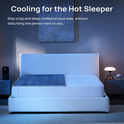 Omni Sleep Water Cooling Mattress Pad for Hot Sleepers, Bed Cooling System with Cooling Fabric Zero-EMF Cooling Bed Pad Remote Control Quiet Sleep Mode Relief for Night Sweats Hot Flashes(Dark Gray)