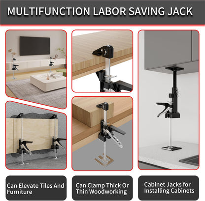 [Upgrade] Labor Saving Arm Jack 2 Pack,15.5 Inch Stainless Steel Furniture Lifts with Handbag,Hand Furniture Jack Lifter Tool for Installing Cabinets,Flooring&Windows,Load 440LBS