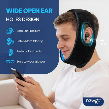 NEWGO Wisdom Teeth Ice Pack Head Wrap for Face Oral Surgery, FSA Eligible | Face Ice Pack with 4 Hot Cold Gel Pack for TMJ, Tooth Extraction, Tonsillectomy Recovery