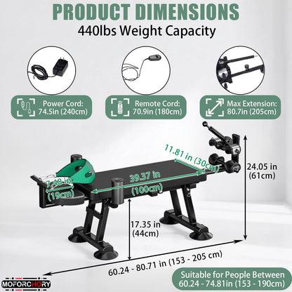 ElectricTraction Machine for Neck and Back, Home Spinal Decompression Device for Lower Back Pain Relief, Non-Inversion Spine Stretcher for Safer Daily Use,Lumbar&Cervical Traction Decompression Table