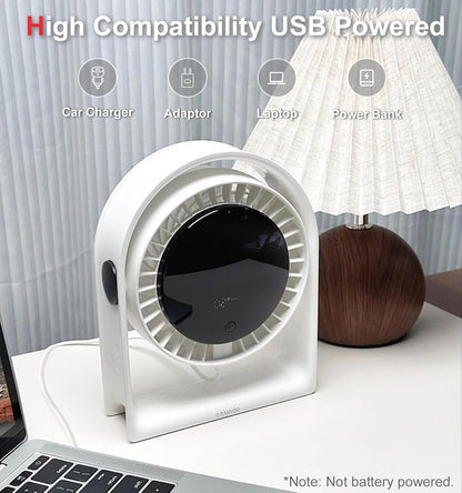 2026 Quiet USB Desk Fan,4 Speeds, 120°Tilt, table Fan for bed & Office