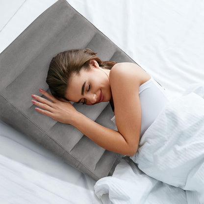 USHMA Inflatable Wedge Pillow for Sleeping, Portable Travel Wedge Pillow for Sitting in Bed, Inflatable Wedge Pillows for Travel, Blow Up Under Knee Pillow