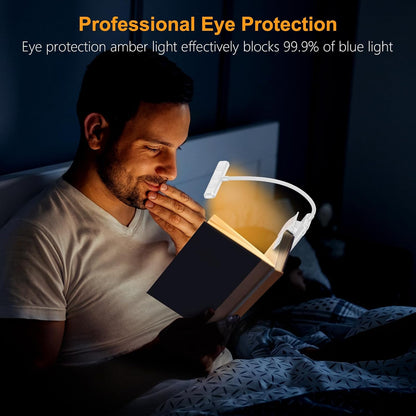 Gritin 19 LED Rechargeable Book Light for Reading in Bed | Eye Caring 3 Color Temps,Stepless Dimming Brightness,Memory Function,90 Hrs Runtime Lightweight Clip on Light for Book Lovers